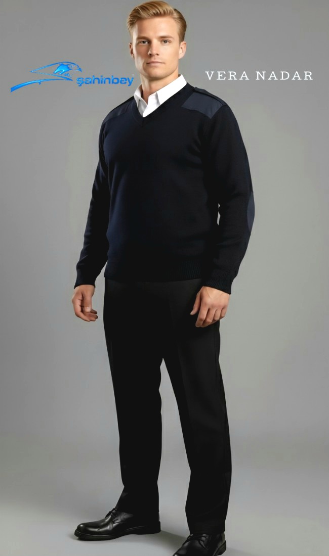 Lacivert Güvenlik Kazak