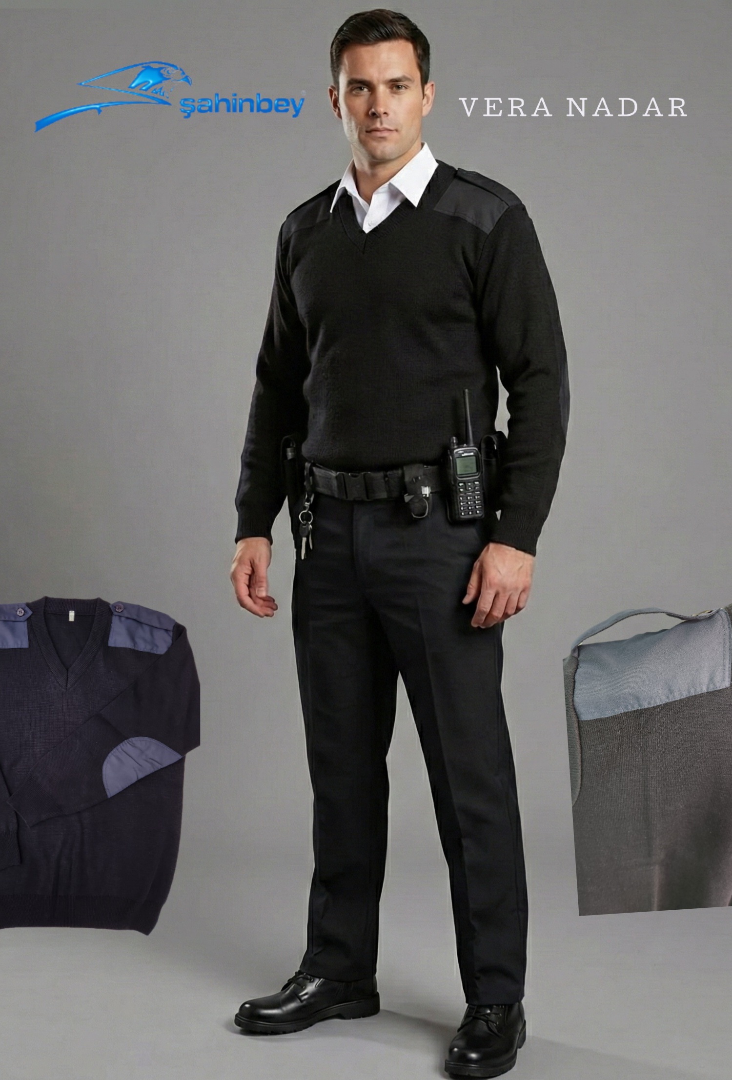 Lacivert Güvenlik Kazak