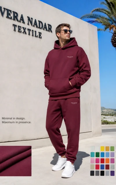 Men's hoodie and sweatpants set tracksuit wholesale cotton custom printing