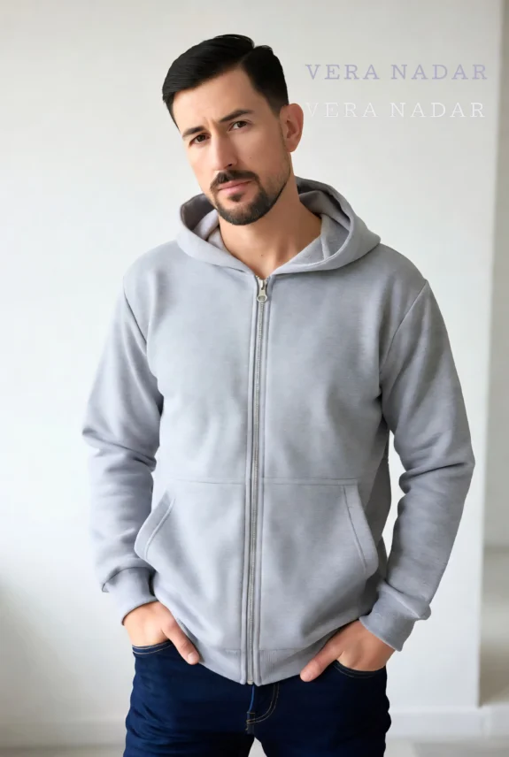 Men's hoodie wholesale zipper pullover cotton polyester custom printing