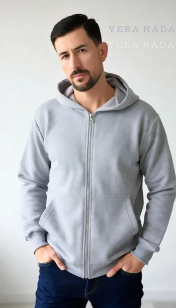 Men's hoodie wholesale zipper pullover cotton polyester custom printing