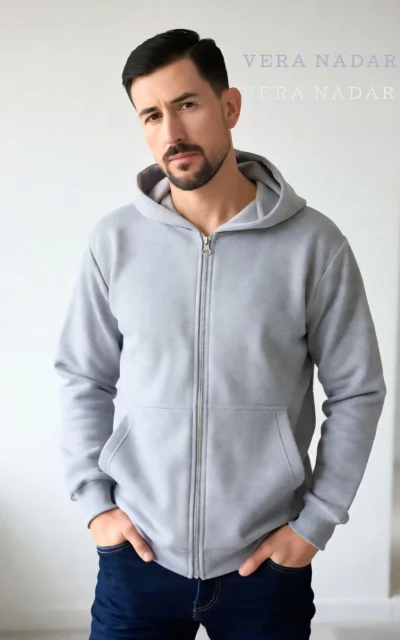Men's hoodie wholesale zipper pullover cotton polyester custom printing