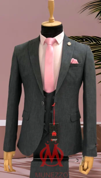 Men's 3-piece suit wholesale jacket vest trousers viscose polyester classic fit