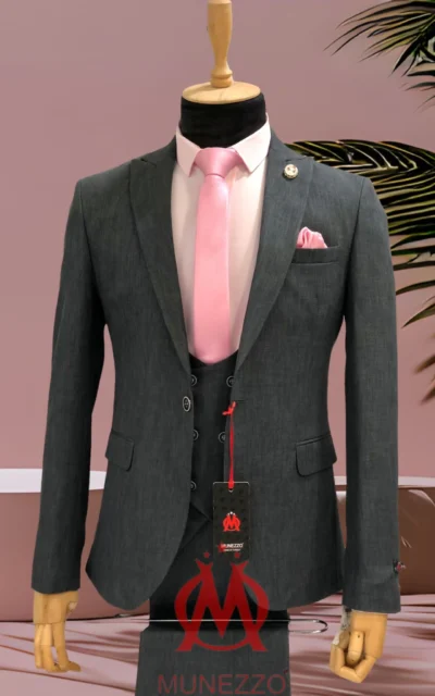 Men's 3-piece suit wholesale jacket vest trousers viscose polyester classic fit