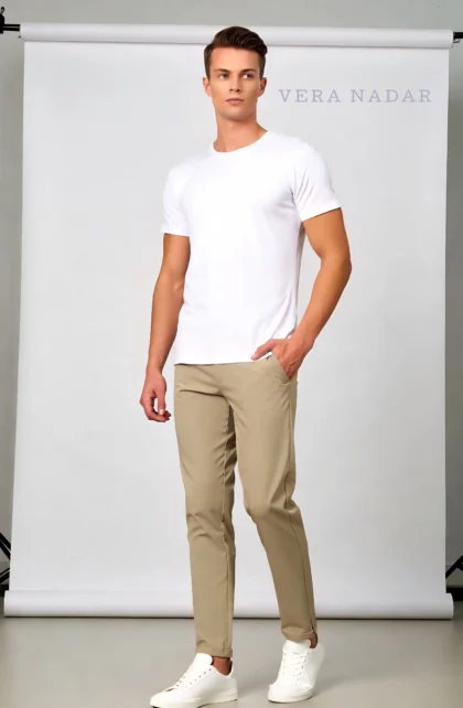 Slim fit men's t-shirt wholesale cotton lycra custom printing