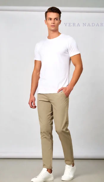 Slim fit men's t-shirt wholesale cotton lycra custom printing