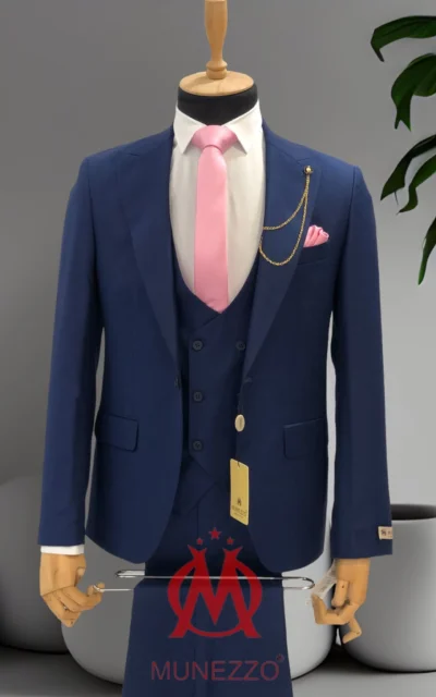 Men's suit wholesale viscose polyester classic fit jacket trousers